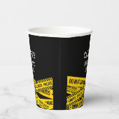 Murder Mystery Party met gele politiebanden Papieren Bekers (Rechts)