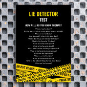 Murder Mystery Party Quiz met Crime Scene Tapes Kaart