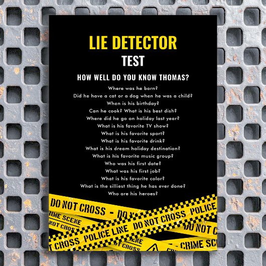 Murder Mystery Party Quiz met Crime Scene Tapes Kaart