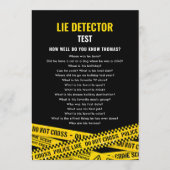 Murder Mystery Party Quiz met Crime Scene Tapes Kaart (Voorkant)