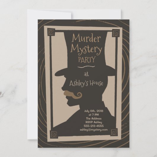 Murder Mystery Party - Uitnodiging (Voorkant)