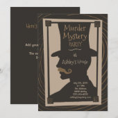 Murder Mystery Party - Uitnodiging (Voorkant / Achterkant)