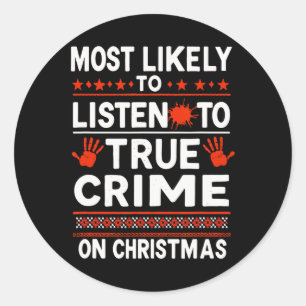 Murder Mystery Podcast Kerst - Waarschijnlijk Ronde Sticker