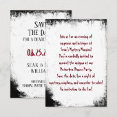 Murder Mystery Save The Date Party (Voorkant / Achterkant)