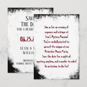 Murder Mystery Save The Date Party