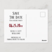 Murder Mystery Save The Date Party Briefkaart (Achterkant)