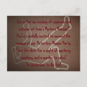 Murder Mystery Save The Date Party Briefkaart (Voorkant)