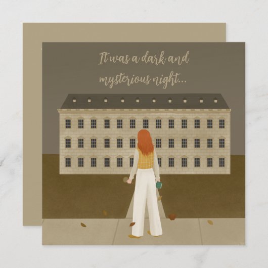 Murder Mystery Theme Party Kaart (Voorkant / Achterkant)