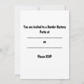 Murder Mystery-uitnodiging Kaart (Achterkant)