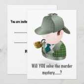 Murder Mystery-uitnodiging Kaart (Voorkant / Achterkant)