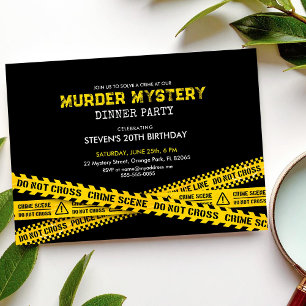 Murder Mystery Verjaardagsfeest met politiebanden Kaart