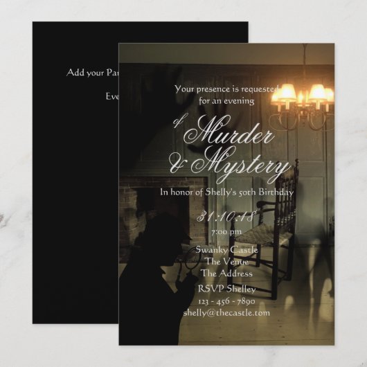 Murder Mystery vraagt onderzoek naar de criminalit Kaart (Voorkant / Achterkant)