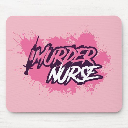 Murder Nurse Splat Mousepad - Roze Muismat (Voorkant)