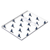 Murder of Crows Black Bird Pattern Print Monogram Notitieboek (Linkerzijde)