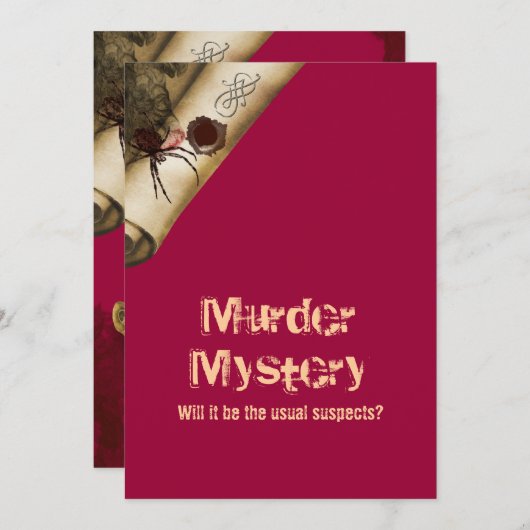 Murder-onderzoek dat het heeft gedaan kaart (Voorkant / Achterkant)