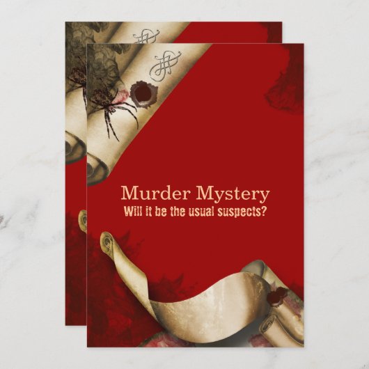 Murder-onderzoek dat het heeft gedaan kaart (Voorkant / Achterkant)