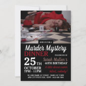 Murder Scene, Murder Mystery Birthday Dinner Kaart (Voorkant)