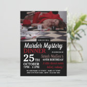 Murder Scene, Murder Mystery Birthday Dinner Kaart (Staand voorkant)