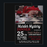 Murder Scene, Murder Mystery Birthday Dinner Kaart<br><div class="desc">Murder Scene,  Murder Mystery Birthday Dinner Invitation. Geweldig voor Birthdays van alle leeftijden,  Bachelor en Bachelorette Party e.t.c.</div>