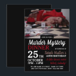 Murder Scene, Murder Mystery Birthday Dinner Kaart<br><div class="desc">Murder Scene,  Murder Mystery Birthday Dinner Invitation. Geweldig voor Birthdays van alle leeftijden,  Bachelor en Bachelorette Party e.t.c.</div>