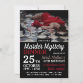 Murder Scene, Murder Mystery Birthday Dinner Kaart (Voorkant)