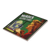 Murder Secretary Pulp Fiction Tegeltje (Zijkant)