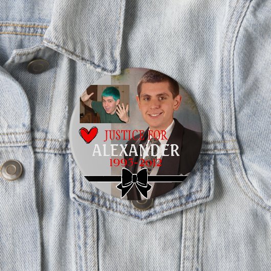 Murder Victim Justice Ronde Button 4,0 Cm (In situ)