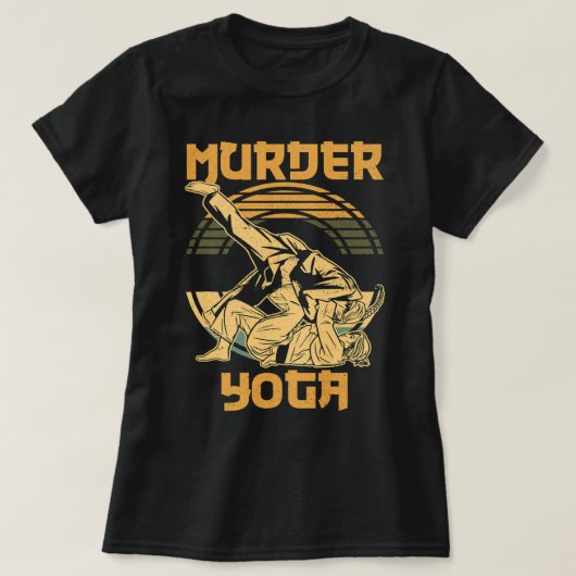 Murder Yoga BJJ MMA  Retro Funny Braziliaans T-shirt (Design voorkant)