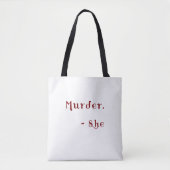 Murder ze schreef Mystery Book Tote Bag (Voorkant)