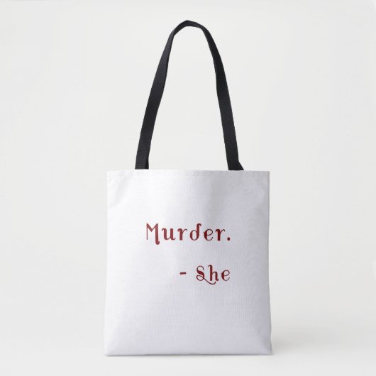 Murder ze schreef Mystery Book Tote Bag (Voorkant)