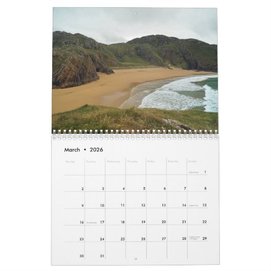Murderhole Beach, Ireland - Kalender englisch (Mar 2026)