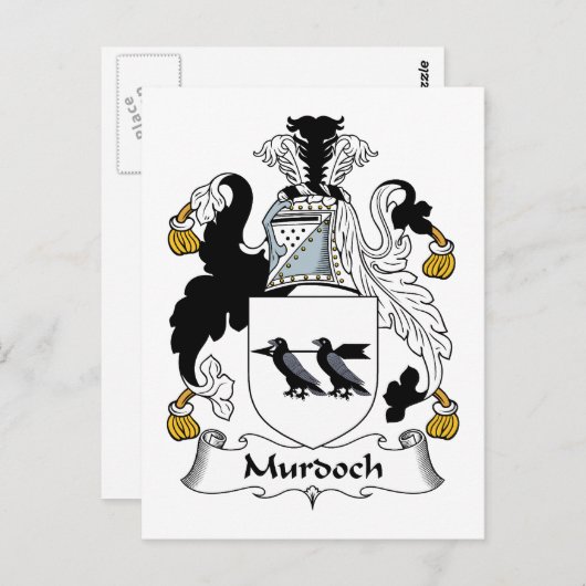 Murdoch Family Crest Briefkaart (Voorkant / Achterkant)
