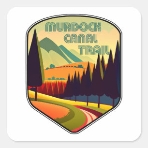 Murdock Canal Trail Utah Kleuren Vierkante Sticker