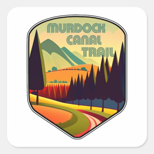 Murdock Canal Trail Utah Kleuren Vierkante Sticker (Voorkant)