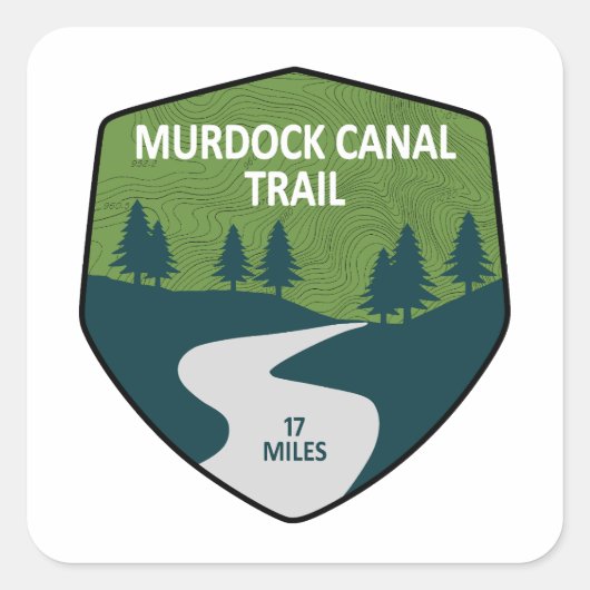 Murdock Canal Trail Utah Vierkante Sticker (Voorkant)
