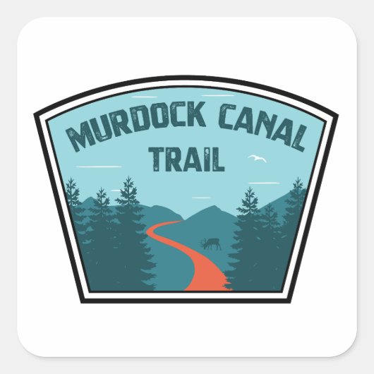 Murdock Canal Trail Utah Vierkante Sticker (Voorkant)