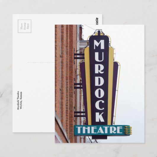Murdock Theater, Wichita, Kansas Briefkaart (Voorkant / Achterkant)