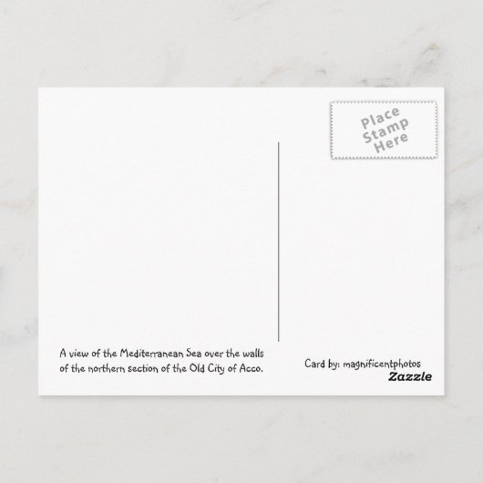 Muren van Acco Briefkaart (Achterkant)