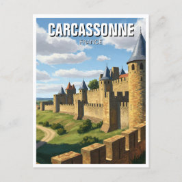 Muren van Carcassonne Frankrijk Reizen Briefkaart
