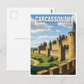 Muren van Carcassonne Frankrijk Reizen Briefkaart (Voorkant / Achterkant)