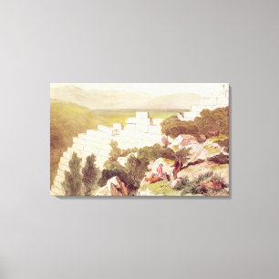 Muren van oude Samos, Cephalonia, 19de eeuw Canvas Afdruk