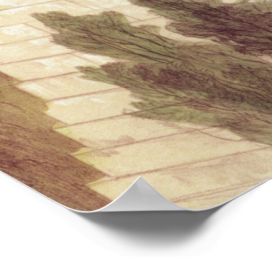 Muren van oude Samos, Cephalonia, 19de eeuw Poster (Hoek)