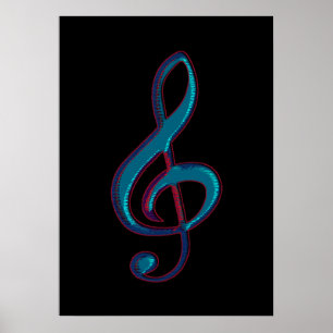 muren voor kleefmuzieknots poster
