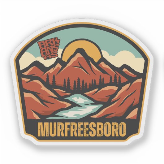 Murfreesboro, Arkansas Sticker (Voorkant)