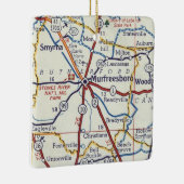 Murfreesboro kaart keramisch ornament (Rechts)