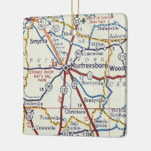 Murfreesboro kaart keramisch ornament (Links)
