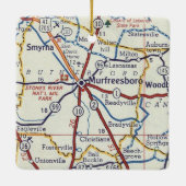 Murfreesboro kaart keramisch ornament (Achterkant)