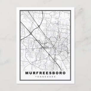 Murfreesboro Map Briefkaart