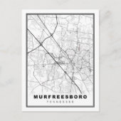 Murfreesboro Map Briefkaart (Voorkant)
