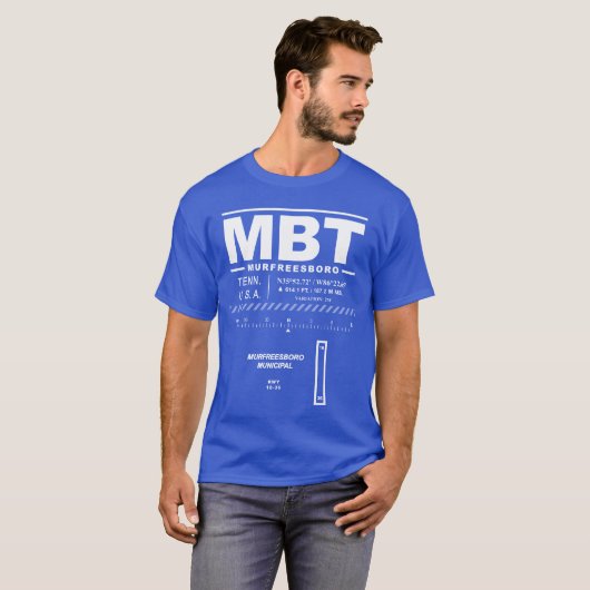 Murfreesboro Municipal Airport MBT T T-shirt (Voorkant volledig)